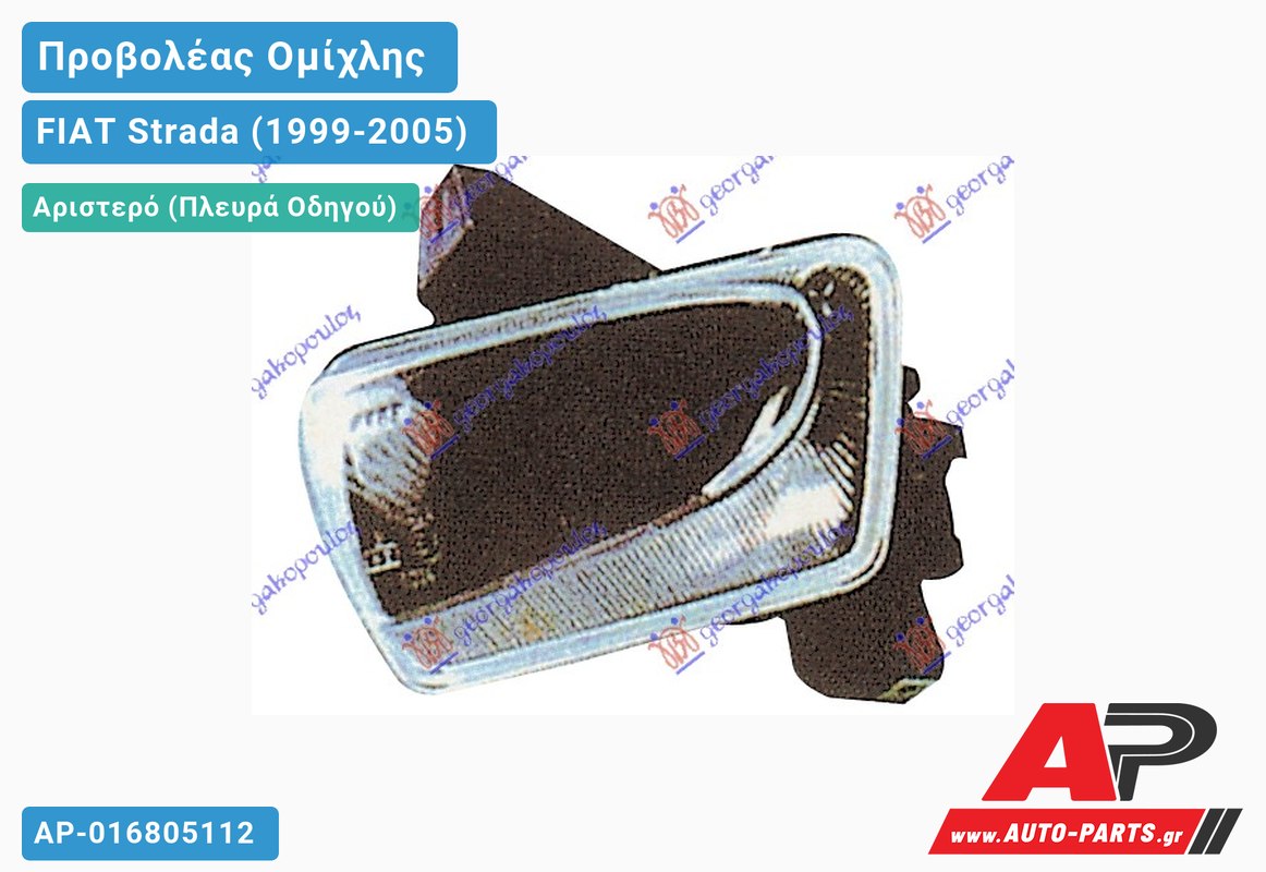 Προβολέας Ομίχλης -02 (Ευρωπαϊκό) Αριστερός FIAT Strada (1999-2005)