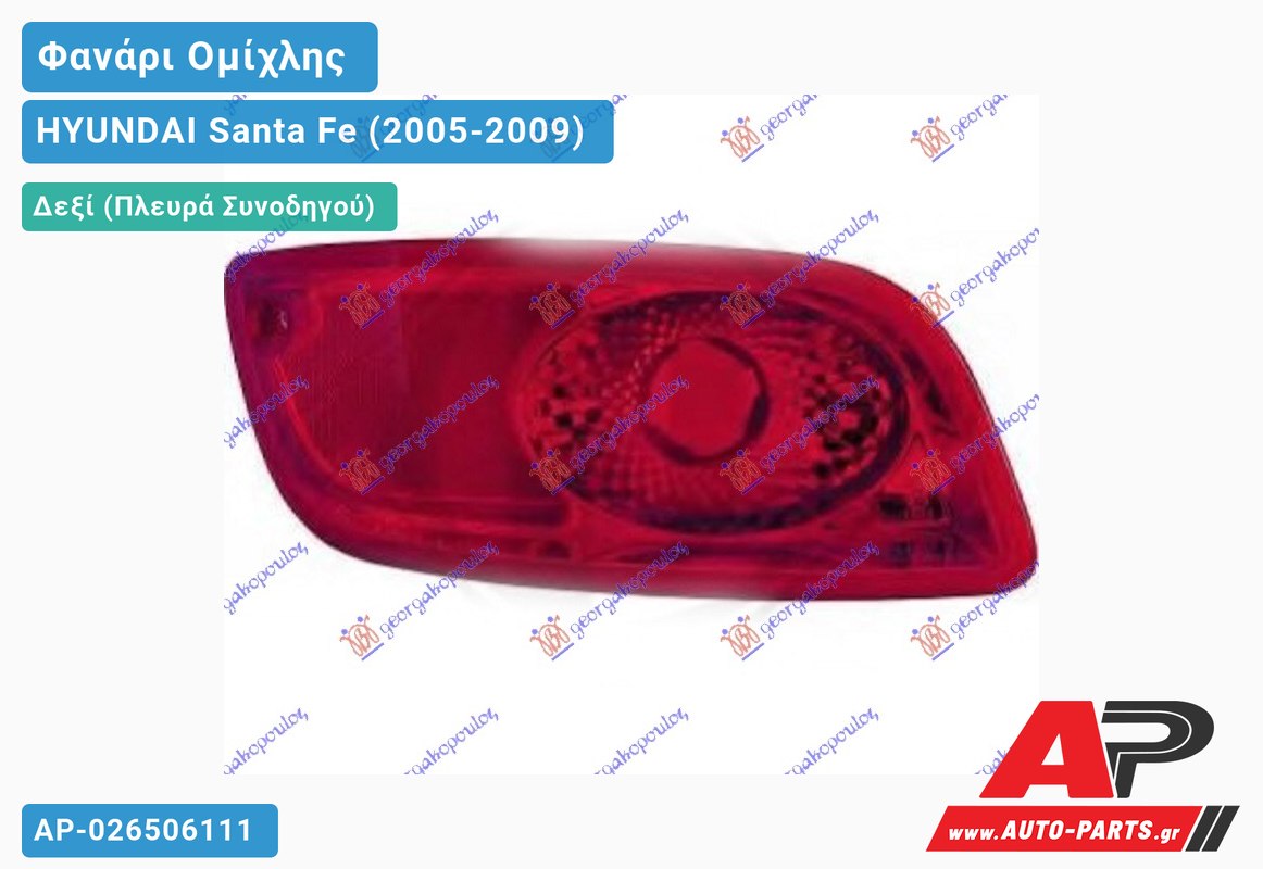Φανάρι Ομίχλης Δεξιός HYUNDAI Santa Fe (2005-2009)
