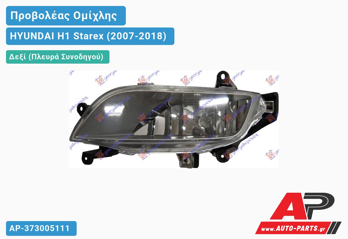 Προβολέας Ομίχλης Δεξιός HYUNDAI H1 Starex (2007-2018)