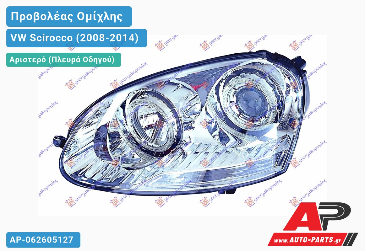 Προβολέας Ομίχλης (HB4) (HELLA) Αριστερός VW Scirocco (2008-2014)