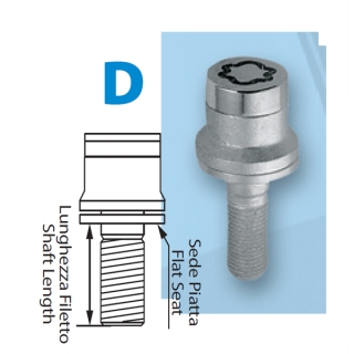 Μπουλόνι 12X1,25 34,5Mm Ίσιο Μαύρο