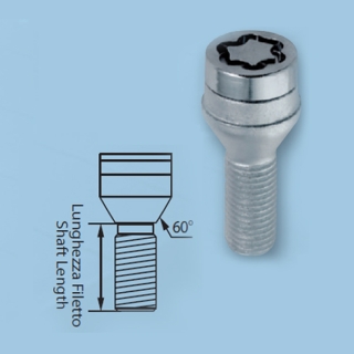 Μπουλόνι 12X1,5 29,5Mm Κωνικό Στενό Inox, Κλειδί 17Mm.