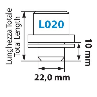 Μπουλόνια Ασφαλείας 14X1,5 19,4/40,8Mm (22) Ίσια με Ροδέλα Original L020