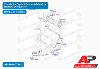 Χερούλι 5Ης Πόρτας Εξωτερικό (Γνήσιο) για HYUNDAI i20 Iii (2024+)