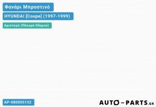 Ανταλλακτικό μπροστινό φανάρι Αριστερό (Πλευρά Οδηγού) για HYUNDAI [Coupe] (1997-1999)