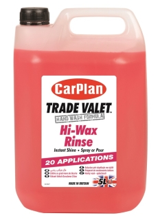 Υγρο Κερι Γυαλίσματος για Πλυσιμο Στο Χερι/Πλυστικο Μηχανημα Carplan Trade Valet Hi-Wax Rinse 5Lt