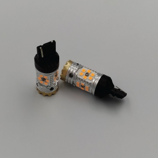 Heleco Λάμπες Led T20s (WY21W) 12/24V Canbus SMD3030 (πορτοκαλί) (2 Τεμάχια)