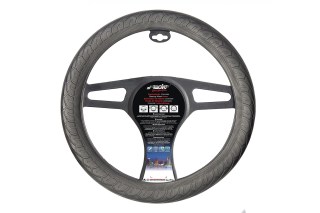 Καλυμμα Τιμονιου Tyre Soft Sil Μαυρο 35-40Cm  Σιλικονησ (Σχεδιο Ελαστικο Αυτοκινητου)