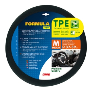 Καλυμμα Τιμονιου Formula One Μαυρο Χρωμα Αοσμο Οικολογικο/ Μη Τοξικο/ Ανακυκλωσιμο Υλικο