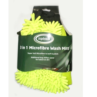 Γαντι Πλυσίματος Μικροφιμπρας 3 Σε 1 Triplewax 3 In 1 Microfibre Wash Mitt