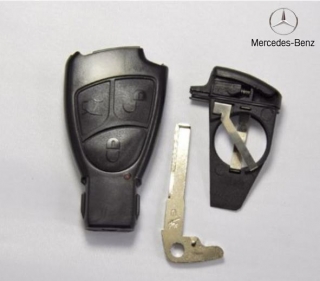 Πλήρες Σετ Κλειδιού με 3 Κουμπιά για Mercedes CLK, SLK, C, E, S Class κ.α. - MERCEDES E-Class (W210) (1999-2002)