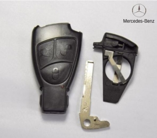 Πλήρες Σετ Κλειδιού με 3 Κουμπιά για Mercedes CLK, SLK, C, E, S Class κ.α. - MERCEDES C-Class (W203) [5θυρο,Sedan,Station Wagon] (2000-2003)