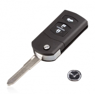 Κέλυφος κλειδιού για Mazda 2, 3, 5, 6, RX8, MX5, CX-5, CX-7 & CX-9 με 3 Πλήκτρα - MAZDA 3 (BK) [5θυρο,Sedan,Hatchback] (2004-2008)