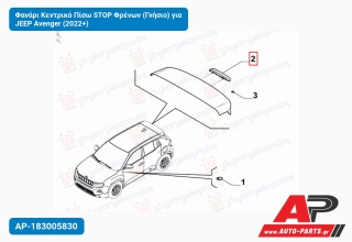 Φανάρι Κεντρικό Πίσω STOP Φρένων (Γνήσιο) για JEEP Avenger (2022+)