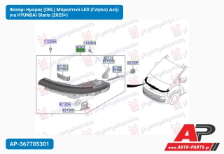 Φανάρι Ημέρας (DRL) Μπροστινό LED (Γνήσιο) Δεξί για HYUNDAI Staria (2025+)