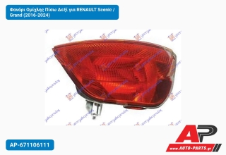 Φανάρι Ομίχλης Πίσω Δεξί για RENAULT Scenic / Grand (2016-2024)