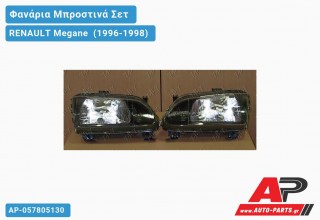 Φανάρια Μπροστινά Σετ EAGLE EYES Μαύρο RENAULT Megane [Sedan] (1996-1998)