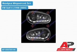 Φανάρια Μπροστινά Σετ Μαύρο Τύπου Α5 VW Golf 4 (IV) (1998-2004)