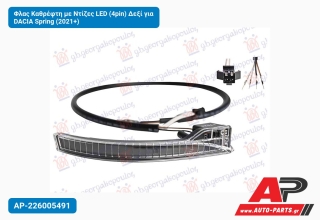 Φλας Καθρέφτη με Ντίζες LED (4pin) Δεξί για DACIA Spring (2021+)