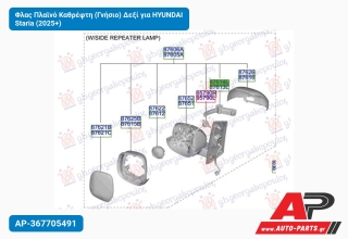 Φλας Πλαϊνό Καθρέφτη (Γνήσιο) Δεξί για HYUNDAI Staria (2025+)