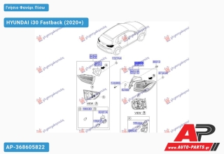 Γνήσιο Φανάρι Πίσω Εξωτερικό (Γνήσιο) HYUNDAI i30 Fastback (2020+) - Αριστερό