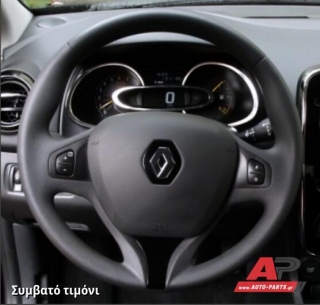 Κάλυμμα Τιμονιού Senda για RENAULT Clio IV (2013-2016) (Συμβ: ΠΛΑΣΤΙΚΟ ΤΙΜΟΝΙ) - Μαύρα Γαζιά