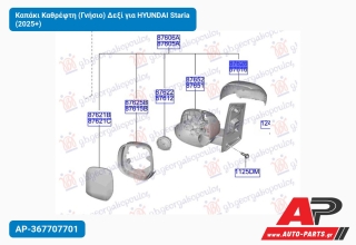 Καπάκι Καθρέφτη (Γνήσιο) Δεξί για HYUNDAI Staria (2025+)