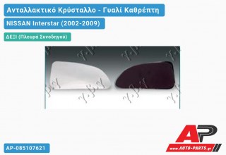 Κρύσταλλο Καθρέφτη 03- (Κάτω ΚΟΜΜΑΤΙ) (CONVEX Glass) (Δεξί) NISSAN Interstar (2002-2009)