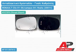 Κρύσταλλο Καθρέφτη Θερμαινόμενο (ASPHERICAL Glass) (Αριστερό) RENAULT Clio 01-06/campus 04-/thalia (2001+)