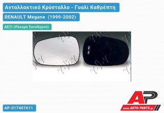 Κρύσταλλο Καθρέφτη Θερμαινόμενο (CONVEX Glass) (Δεξί) RENAULT Megane (1999-2002)
