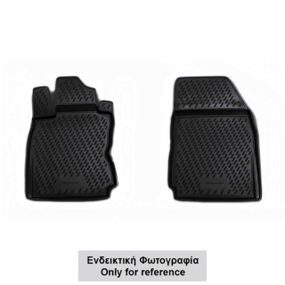 Άοσμα Μαύρα Πατάκια Σκαφάκια 3D για FIAT Doblo (2009-2015) - 2 τμχ - Doblo και Cargo Maxi