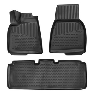 Άοσμα Μαύρα Πατάκια Σκαφάκια 3D για TESLA Model S (2012-2020)