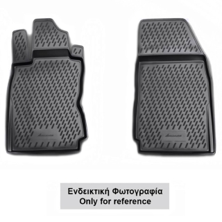 Άοσμα Μαύρα Πατάκια Σκαφάκια 3D για HYUNDAI i10 (2010-2013) - 2 τμχ.