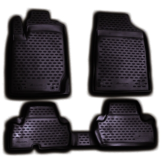 Πατάκια Σκαφάκια Μαύρα Element για MITSUBISHI L200 Pickup  (2010-2015) - 2-Θυρο, 4 τμχ, 1,5-Καμπίνα
