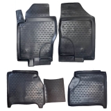 Πατάκια Σκαφάκια Μαύρα Element για NISSAN Navara Pickup (D40)  (2010-2015) - 4τμχ - (Με Κουτί Πίσω από το Κάθισμα)