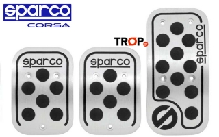 Σετ Πεταλιέρες Sparco Racing από Αλουμίνιο με Λάστιχο - Κωδ. SPC0406BK