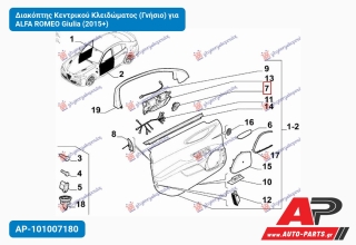 Διακόπτης Κεντρικού Κλειδώματος (Γνήσιο) για ALFA ROMEO Giulia (2015+)