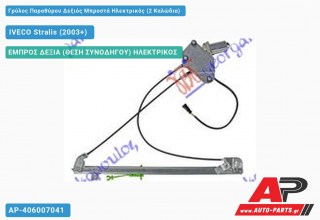 Ανταλλακτικός γρύλος παραθύρου, ΕΜΠΡΟΣ ΔΕΞΙΑ (ΘΕΣΗ ΣΥΝΟΔΗΓΟΥ) ΗΛΕΚΤΡΙΚΟΣ για IVECO Stralis (2003+)
