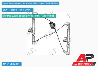 Ανταλλακτικός γρύλος παραθύρου, ΕΜΠΡΟΣ ΔΕΞΙΑ (ΘΕΣΗ ΣΥΝΟΔΗΓΟΥ) ΗΛΕΚΤΡΙΚΟΣ για SEAT Toledo (1999-2004)